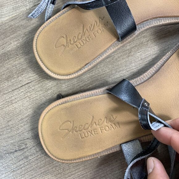 Skechers Womens Luxe Foam Sandals Size 10 Open Toes Ankle Strap - Picture 7 of 10